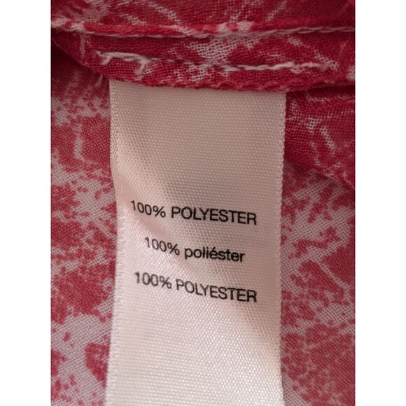 CHICO'S Easywear By Top Women's Size M/1 Pink Ombre Abstract Sheer Geometric - Picture 10 of 14